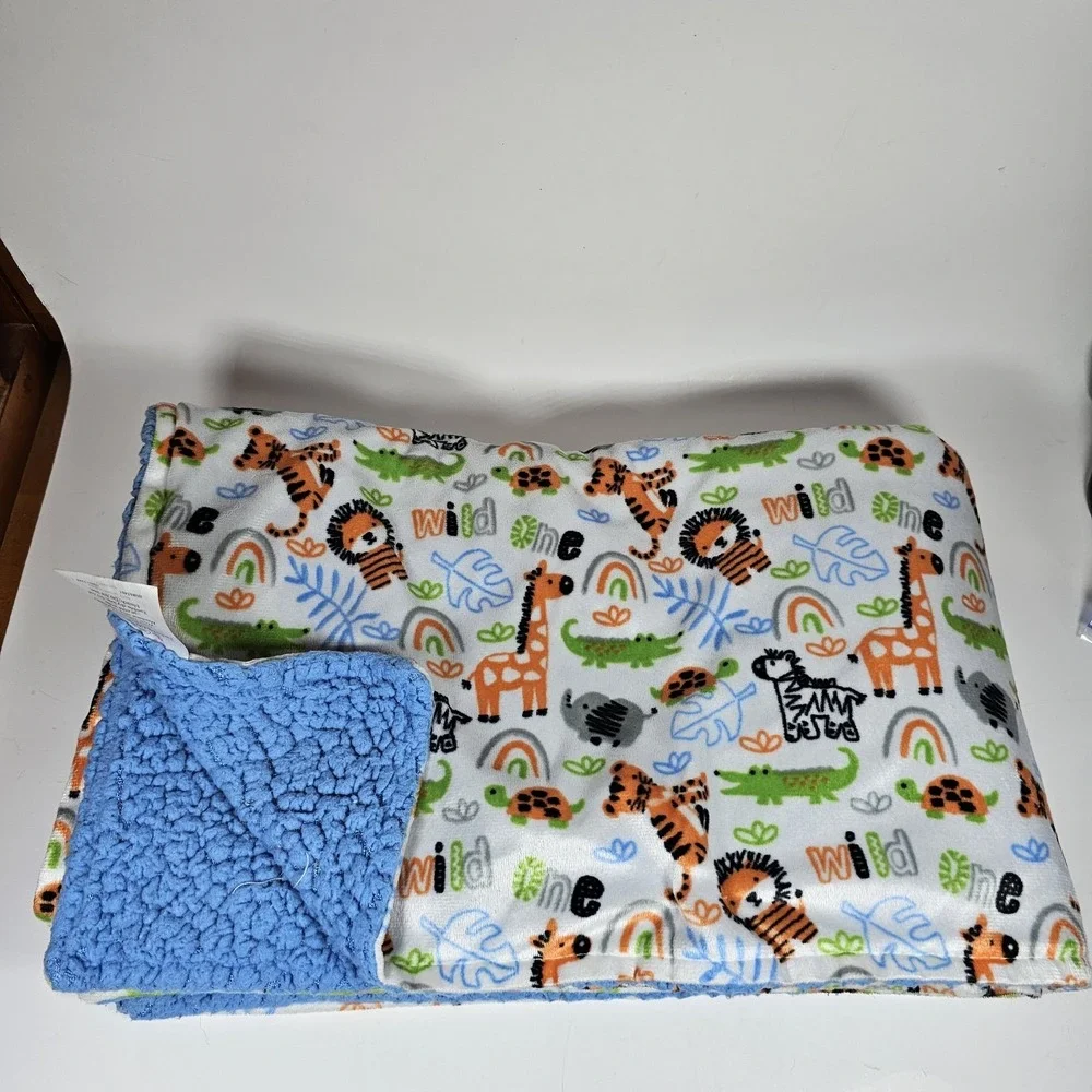 2021 Le Bebe Favorite Safari Lion Elephant Giraffe Security Blanket 30